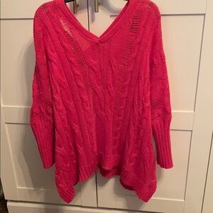 Pink V-Neck Sweater